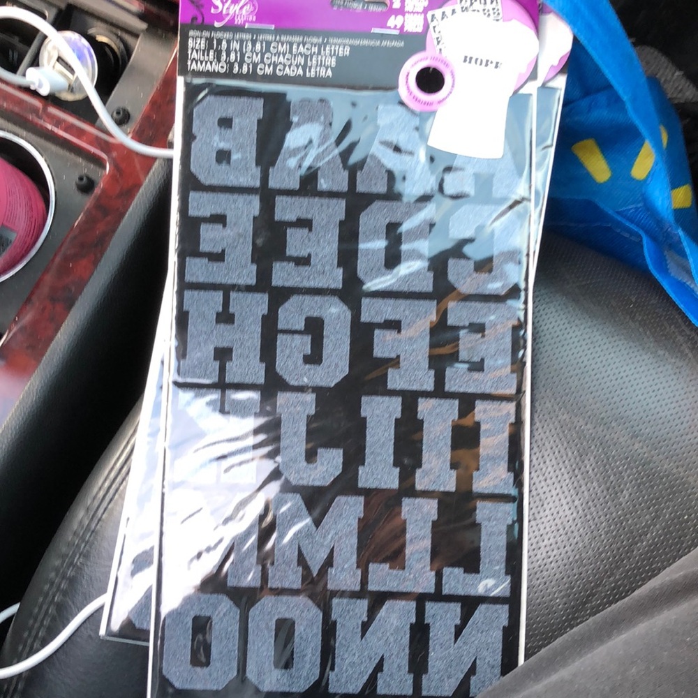 New in package - Next style fashion art iron-on letters